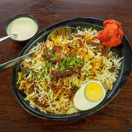 Hand-sealed biryani.